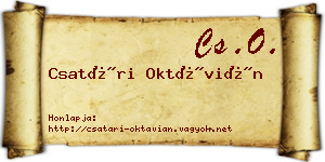 Csatári Oktávián névjegykártya